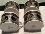 Four Mikasa Intaglio CAC01 Arabella Flat Mug Coffee Tea Cup 2.5 Tall 3.5 Wide. Fixed Price $10.00.