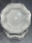 Juliska Ceramics Berry And Thread Whitewash Stoneware 3-SOUP Pasta Bowls 6125261. Fixed Price $89.95.