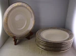 8 Franciscan China Nouvelle Ivory Rim Soup Bowls - Excellent Condition. Fixed Price $113.95.