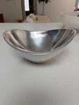 Nambe Stainless Steel Serving Salad Bowl - 10.5" X 9" 4". Fixed Price $22.00.