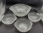 Berry Bowl Set. 3 Six Inch, 1 Ten Inch. Diamond And Beaded Design. Fixed Price $24.99.