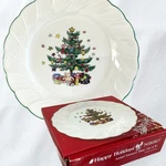 4 New! Nikko Happy Holidays 8 Salad/dessert Plates Christmas Tree Japan W/box. Fixed Price $45.00.