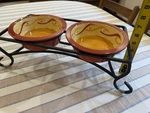 Gail Pittman Southern Living At Home Pet Bowl Set With Stand Sienna 40840. Fixed Price $75.00.