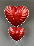 2 Pc Nwt Julia Knight Heart Pomegranate Aluminum & Enamel 7" 4" Bowls: Mint. Fixed Price $54.99.