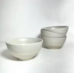 Set Of 4 Canvas Home Clef Stripe Porcelain Bowls Light Gray 5.5 Modern. Fixed Price $39.99.