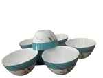 1 Lenox Chirp Bone China Soup/cereal Bowl Discontinued Turquoise Band New (each). Fixed Price $99.99.