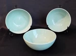 Set Of 3, Ikea Fargrik Seafoam Green Coupe Soup Cereal Bowls #15199 - 6.5". Fixed Price $24.00.