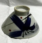 Three Vintage Japanese Hand Painted Porcelain Rice Bowls. Fixed Price $72.00.