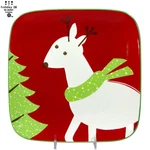 Target Home Be Merry - Reindeer 8.75" Salad Plate Red Holiday 08 Scarf Christmas. Fixed Price $19.95.