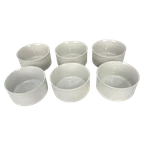 Crate And Barrel White Dessert Bowls Set Of 6 Porcelain Japan Kitchen Tableware. Fixed Price $24.99.