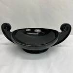 Fostoria Glass Art Deco Ebony Black 2395 Grecian Scroll Console Fruit Bowl 1930. Fixed Price $39.99.