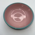 Rio Century Stoneware Bowl Pink With Teal Blue Rim Japan Retro Mcm. Fixed Price $14.99.
