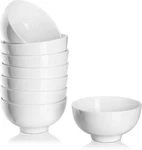 10 Oz Small Dessert Bowls 4.5" Ceramic Cereal Set Of 8 Porcelain White. Fixed Price $37.08.