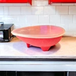 American Maid P-03068 Footed Bowl Egg Shaped Red Lid Oz, (WL5). Fixed Price $6.53.