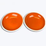 Orange White Stoneware Bowls 8" Set 2 Rachael Ray Rise Soup Salad Pasta Retro. Fixed Price $28.00.