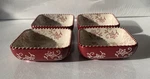 Temptations By Tara Cranberry Floral Lace Set Of 4 Tidbit Bowls Retired New. Fixed Price $19.99.
