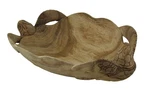 Zeckos Hand Carved Twin Sea Turtles Decorative Scallop Edge Wooden Bowl. Fixed Price $46.99.