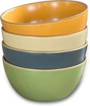 Ceramic Artisan Matte For Kitchen 28OZ - Set Of 4 Cereal, Salad. Fixed Price $33.99.
