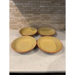 Pfaltzgraff Villa Della Luna Pasta Bowl Set Blue Yellow Scroll. Fixed Price $64.00.