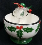 Serving Set Christmas Dip Bowl Spreader Holly Berries Bible Verse Galatians Love. Fixed Price $41.99.