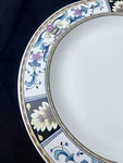 Savoir Vivre Plates (6) Florentina Salad 8.25" Vtg Thailand JJ034 Pink Aqua Blue. Fixed Price $36.00.