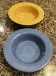 Pfaltzgraff Napoli 6" Speckle Fruit Dessert Snack Bowls Blue Yellow Set Of 2. Fixed Price $27.43.