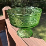 E.o. Brody Co. M6000 Cleveland Usa Emerald Green Glass Footed Trinket Bowl. Fixed Price $25.00.