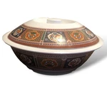 Thunder Group Tai-hong Melamine Serving Bowl With Lid, Peacock Edition #8010. Fixed Price $16.99.