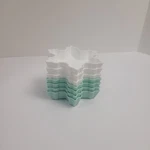 Set Of 7 Target Wondershop Star Snow Flake Plastic Snak Bowls White & Green. Fixed Price $9.00.