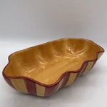 Southern Living At Home Gail Pittman Hand-painted Ruffled Bowl Sienna #40527. Fixed Price $14.99.