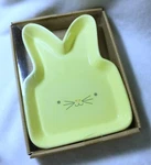 New Grasslands Road Ceramic Kawaii Yellow Easter Bunny Peep Jelly Bean Dish Tray. Fixed Price $6.95.