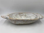 Pottery Barn Distressed Dough Reclaimed Wood Bowl White 20.5" #1681. Fixed Price $146.30.