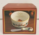 Nwt Lenox Winter Greetings Dip Bowl Dish W/spreader 2 Piece Set * Gift Idea. Fixed Price $24.88.