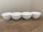 Crate & Barrel Snack Condiment 4 Bowls Together White Ceramic. Fixed Price $22.00.