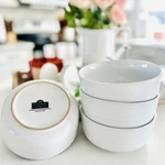 10 Strawberry Street White Double Line 6.25" Round Cereal/soup Bowl Set Of 4. Fixed Price $24.50.