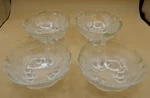 Vintage Mikasa Cherries Jubilee Crystal Set Of 4 Bowls 6" Clear. Fixed Price $24.50.