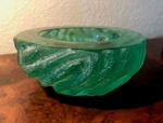 Signed Seguso Vetri Arte- Emerald Scavo Bowl Murano Vintage Artglass- Rare!. Fixed Price $745.00.