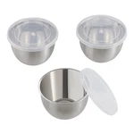 Mainstays 6-PIECE Brushed Stainless Steel 2-CUP Prep Bowl With Lid, 3 Pack. Fixed Price $21.33.
