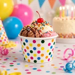 Yocup 8 Paper Ice Cream Cups 150 Pack Polka Dot Frozen Yogurt Gelato Bowls. Fixed Price $24.99.