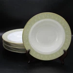 Royal Doulton Sonnet H5012 Concord Shape Bone China 4 Rimmed Soup Bowls 8"D. Fixed Price $59.95.