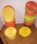 Lot Of 10 Tupperware 1298-12 1323-16 888-20 Bowls & Lids. Fixed Price $49.66.
