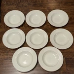 Mikasa Italian Countryside DD900 (set Of 8) White Rimmed Soup/pasta Bowls 1/4". Fixed Price $49.99.