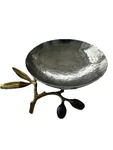 Michael Aram Olive Branch Catch All Trinket Dish Silver Color With Gold Accents. Fixed Price $40.00.