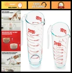 2-PACK Glass Measuring Cups Set 1 & For Baking, Cooking, Oven Safe, Dish. Fixed Price $31.99.