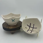 Serghini Safi Handmade Ceramic Bowls With Tic Tac Toe Pattern/ Moroccan Set Of 2. Fixed Price $24.95.