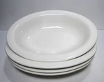 4 Buffalo China Oval Vegetable Bowls 10 1/2" White Restaurant Ware Serving. Fixed Price $48.00.