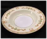 Vintage 1933 Noritake Lorento Soup Bowl(s) Green And Gold Urns Swags Euc. Fixed Price $10.00.