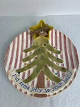 Mud Pie Christmas Tree Serving Platter With Star Dip Bowl 12" Ceramic Holiday. Fixed Price $20.00.