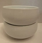 Set Of 2 Crate & Barrel 4.5" White Bowls Soup Cereal Ice Cream Everything Euc. Fixed Price $19.99.