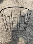 Essentials Black Metal Round Basket Free Standing Wire Decor. Fixed Price $8.49.